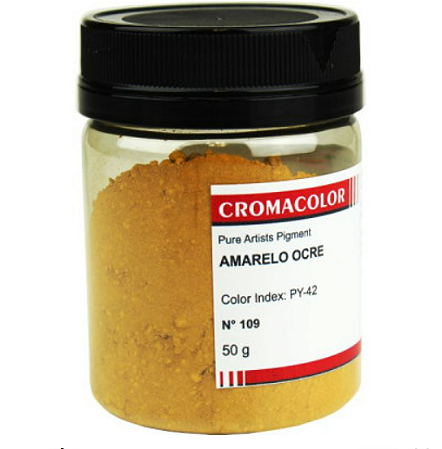 Pigmento Artistico Puro Cromacolor 50g - Amarelo Ocre (109)