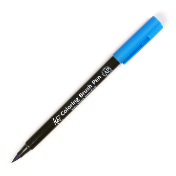 Caneta Marcador Koi Coloring Brush Azul Steel - Ponta Pincel/Brush