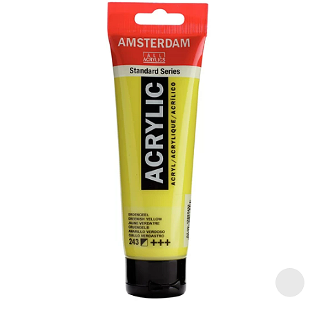 Tinta Acrílica Série Standard Amsterdam 120 ml - Amarelo Esverdeado 243