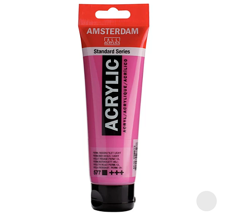 Tinta Acrílica Série Standard Amsterdam 120 ml - Luz Violeta Vermelha Permanente 577