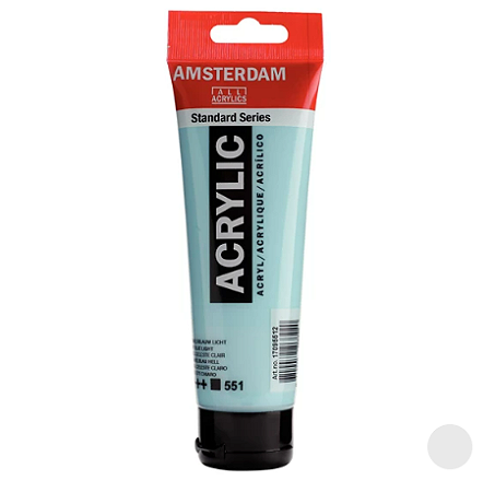 Tinta Acrílica Série Standard Amsterdam 120 ml - Azul Céu Light 551