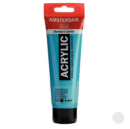 Tinta Acrílica Série Standard Amsterdam 120 ml - Azul Turquesa 522