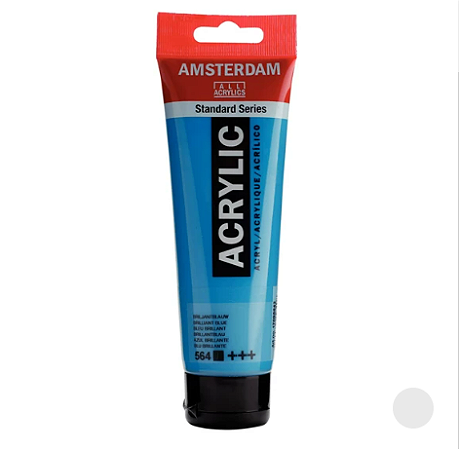 Tinta Acrílica Série Standard Amsterdam 120 ml - Azul Brilhante 564