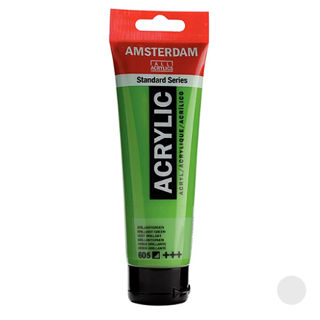 Tinta Acrílica Série Standard Amsterdam 120 ml - Verde Brilhante 605