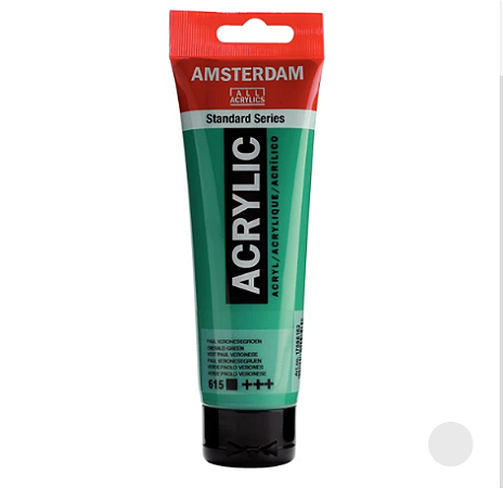 Tinta Acrílica Série Standard Amsterdam 120 ml - Verde Esmeralda 615