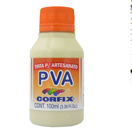 Tinta PVA Fosca Corfix 100ml - Saara 496