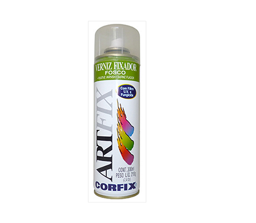 Verniz Spray Fosco Fixador Artfix Aerosol Corfix - 300mL