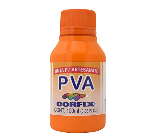 Tinta PVA Fosca Corfix 100ml - Laranja Brilhante 478