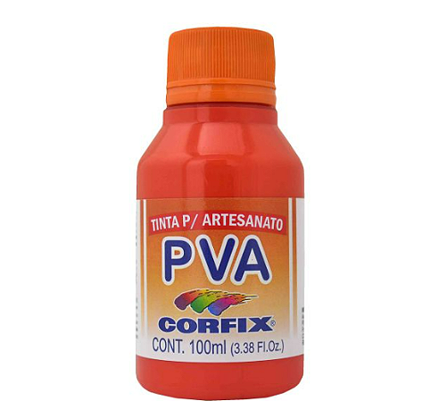 Tinta PVA Fosca Corfix 100ml - Vermelho Fogo 313