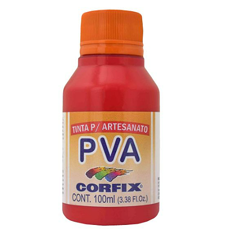 Tinta PVA Fosca Corfix 100ml - Vermelho Escarlate 437