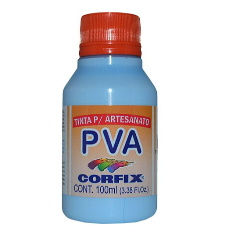 Tinta PVA Fosca Corfix 100ml - Azul Bebê 387