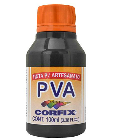 Tinta PVA Fosca Corfix 100ml - Preto 321