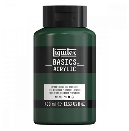 Tinta Acrílica Liquitex Basics 400ml - 720 Hookers Green Hue Permanent