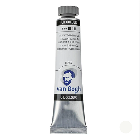 Tinta Óleo Van Gogh Talens 20ml - 118 Branco Titânio (Óleo de Linhaça)