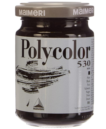 Tinta Acrílica Fosca Maimeri Polycolor 140ml - Black