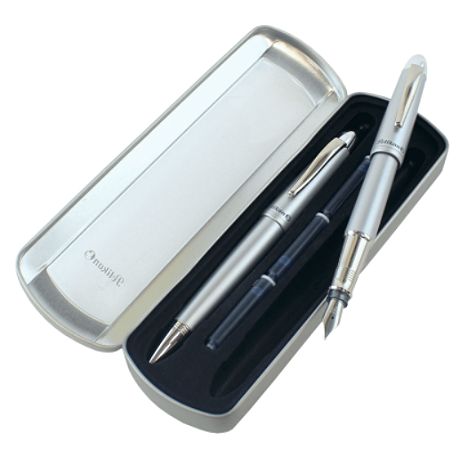 Estojo Caneta Pelikan Silverstar - Tinteiro e Esferográfica