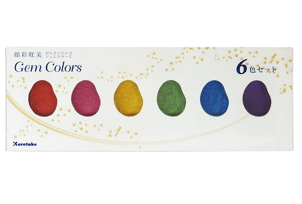 Conjunto Gem Colors Gansai Tambi Kuretake - 6 Cores