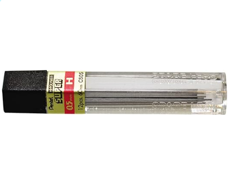 Recarga de Hi-Polymer Grafite FINO 0.5 mm H Pentel