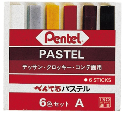 Giz Pastel Seco Pentel Set A - 6 Cores