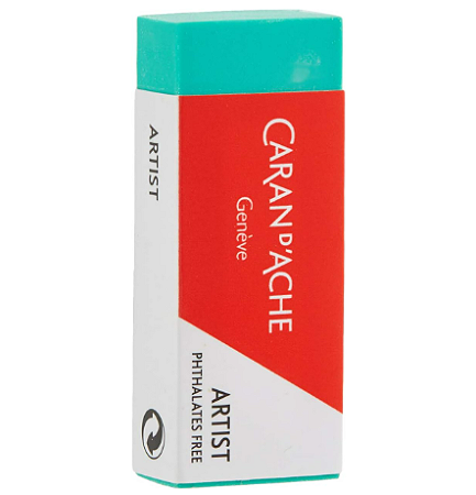 Borracha Caran D'Ache Para Desenho Artist - Verde