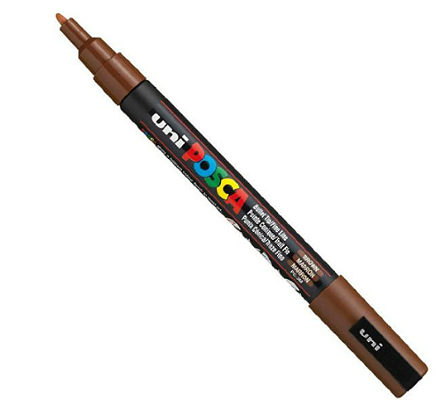 Caneta Marcador Posca PC-3M - Marrom