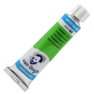 Tinta Aquarela Van Gogh Bisnaga 10 ml - Permanent Green (662)