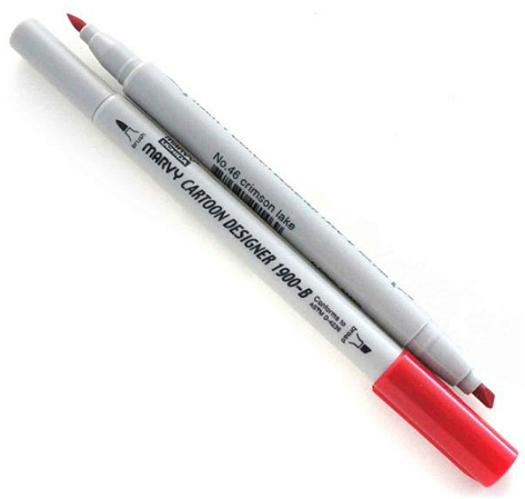 Marcador Marvy Uchida Cartoon Designer 1900B - Crimson Lake 46