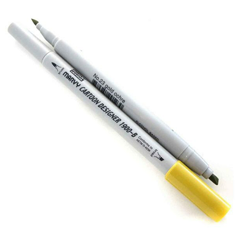 Marcador Marvy Uchida Cartoon Designer 1900B - Gold Ochre 23