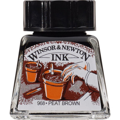 Tinta para Desenho Winsor & Newton 14mL - Peat Brown