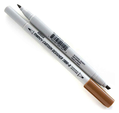 Marcador Marvy Uchida Cartoon Designer 1900B - Burnt Umber 54
