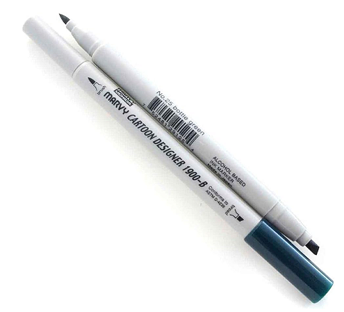 Marcador Marvy Uchida Cartoon Designer 1900B - Verde Garrafa 25