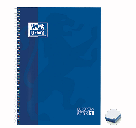 Caderno Oxford European Book Espiral 120 Folhas - Azul