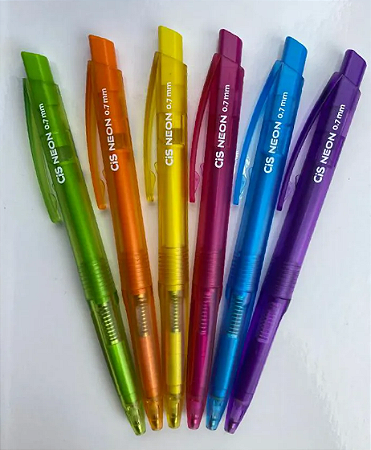 Lapiseira Escolar CiS Neon 0.7mm - Laranja