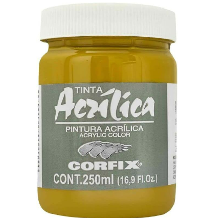 Tinta Acrílica Corfix 250ml - 52 Amarelo Indiano