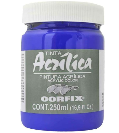 Tinta Acrílica Corfix 250ml - 66 Azul Cobalto