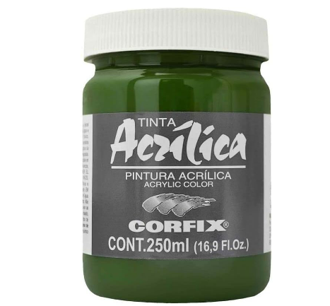 Tinta Acrílica Corfix 250ml - 111 Verde Oliva