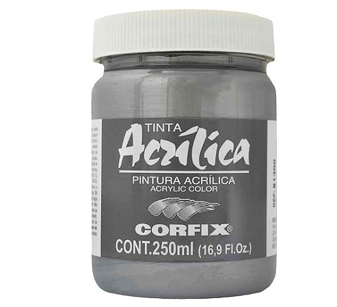 Tinta Acrílica Corfix 250ml - 145 Estanho Iridescente