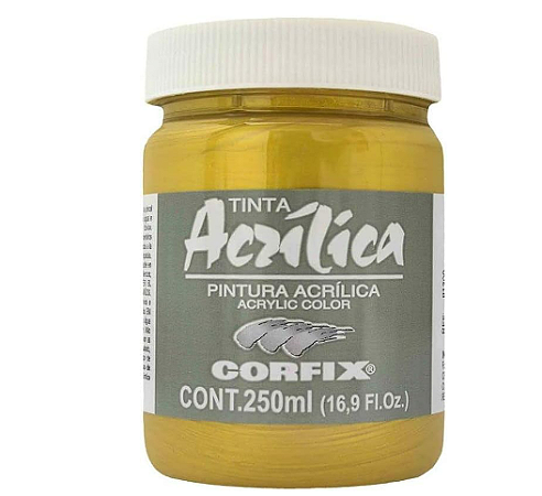 Tinta Acrílica Corfix 250ml - 141 Ouro Iridescente
