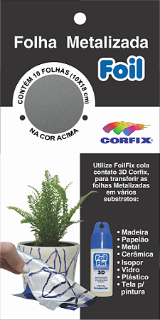 Folha Metalizada Foil Corfix - Prata