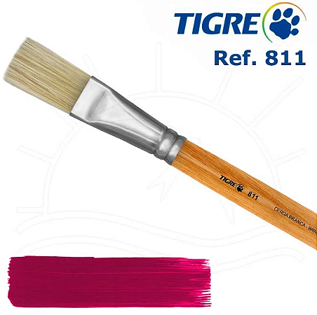 Pincel Chato Tigre 811 - 20