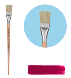 Pincel Chato Tigre Série 811 - Tamanho 22