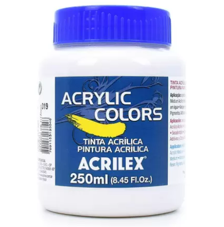 Tinta Acrílica Acrylic Colors Acrilex 250ml - G1 Branco Titânio 319