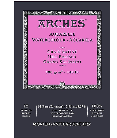 Bloco de Papel para Aquarela Arches TS 300g 14x21 - 12 Folhas