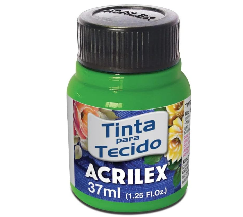 Tinta Para Tecido Fluorescente Acrilex 37ml - 101 Verde
