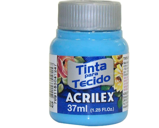 Tinta Para Tecido Fosca Acrilex 37ml - 503 Azul Celeste