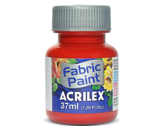 Tinta Para Tecido Fosca Acrilex 37ml - 508 Vermelho Escarlate
