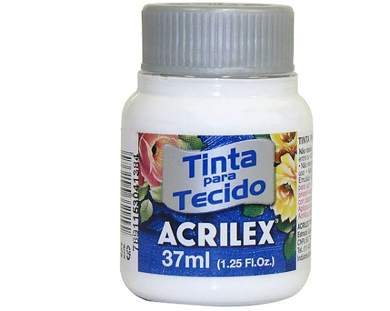 Tinta Para Tecido Fosca Acrilex 37ml - 519 Branco