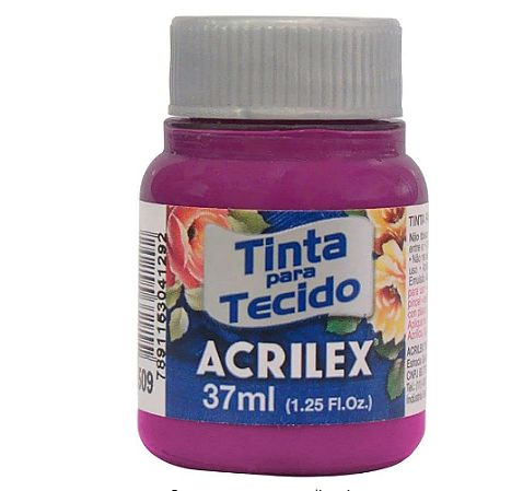Tinta Para Tecido Fosca Acrilex 37ml - 549 Magenta