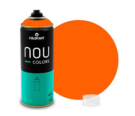 Tinta Spray NOU Colors 400mL - Laranja Luminoso