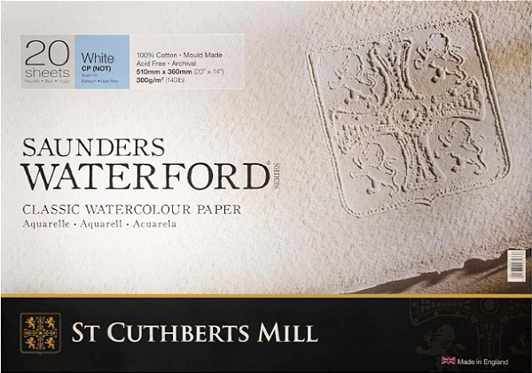 Papel Aquarela Gran Fin CP Saunders Waterford 300g/m² - 51x36cm (20 Folhas)